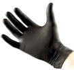 Latex handschoenen Zwart N.S. Poedervrij 1x100st. 