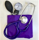 Nurse bloeddrukmeter DeLuxe Color Paars incl. stethoscoop