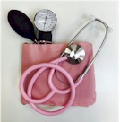Nurse bloeddrukmeter DeLuxe Color Roze incl. stethoscoop