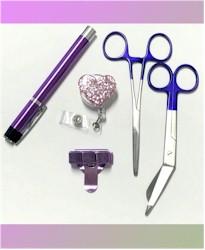 I love Purple set: verbandschaar, kocher, penlight, penhouder + badgehouder